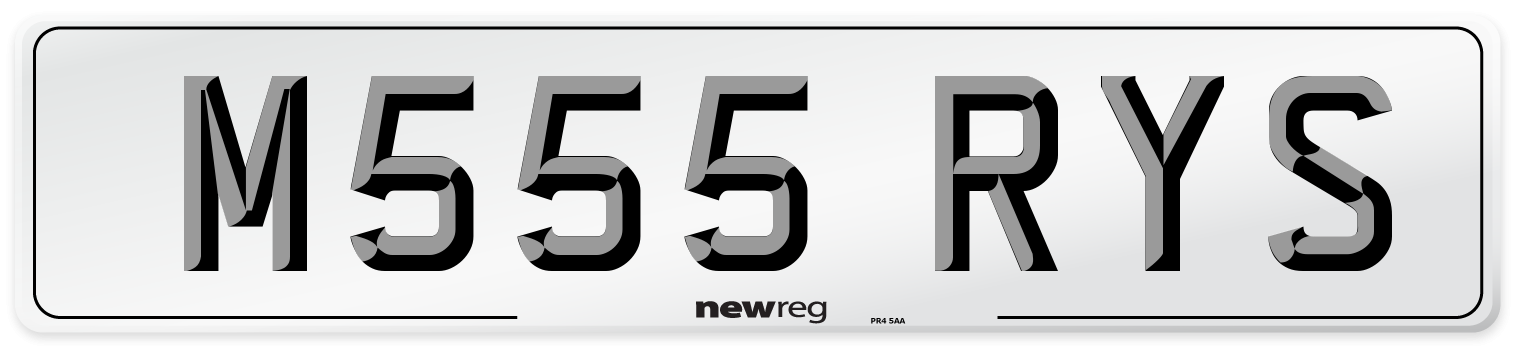 M555 RYS Number Plate from New Reg